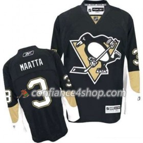 Reebok Maillot de Hockey Pittsburgh Penguins Olli Maatta 3 Noir Domicile - Homme