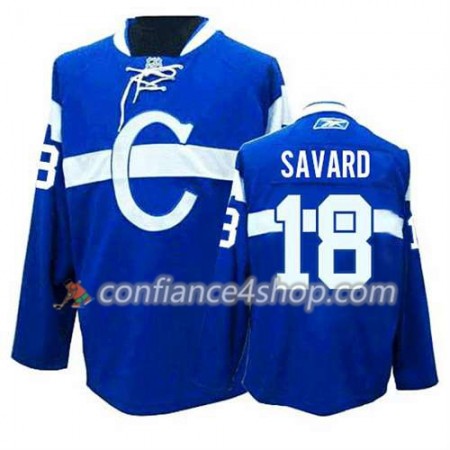 Reebok Maillot de Hockey Montreal Canadiens Serge Savard #18 Third Bleu - Homme