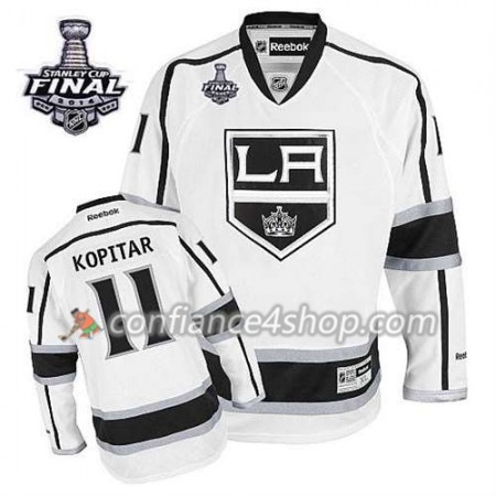 Maillot de Hockey Los Angeles Kings Anze Kopitar #11 Extérieur blanc 2014 Stanley Cup - Homme