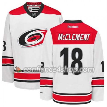Reebok Maillot de Hockey Carolina Hurricanes Jay McClement #18 Extérieur blanc - Homme