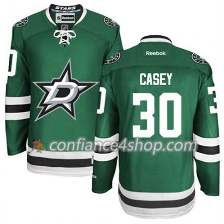 Reebok Maillot de Hockey Dallas Stars Jon Casey #30 Domicile Noir - Homme