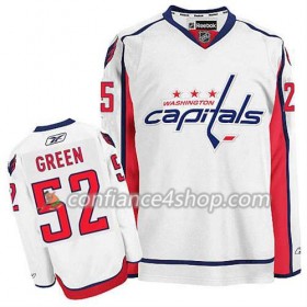 Reebok Maillot de Hockey Washington Capitals Mike vert #52 Extérieur blanc - Homme