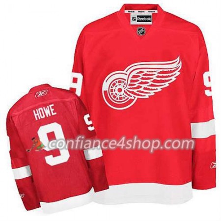Reebok Maillot de Hockey Detroit Red Wings Gordie Howe #9 Domicile rouge - Homme