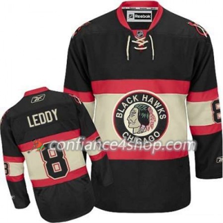Reebok Maillot de Hockey Chicago Blackhawks Nick Leddy 8 Noir Third - Femme