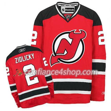 Reebok Maillot de Hockey New Jersey Devils Marek Zidlicky #2 Domicile rouge - Homme