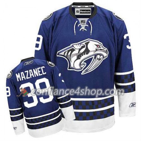 Reebok Maillot de Hockey Nashville Predators Marek Mazanec #39 Third Bleu - Homme