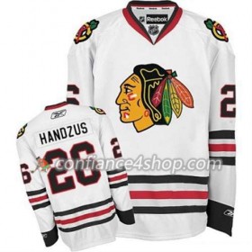 Reebok Maillot de Hockey Chicago Blackhawks Michal Handzus 26 Blanc Extérieur - Femme