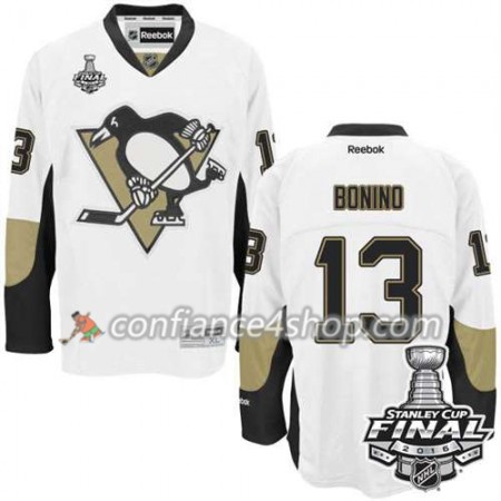 Reebok Maillot de Hockey Pittsburgh Penguins Nick Bonino #13 blanc Extérieur 2016 Stanley Cup - Homme
