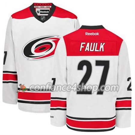 Reebok Maillot de Hockey Carolina Hurricanes Justin Faulk #27 Extérieur blanc - Homme