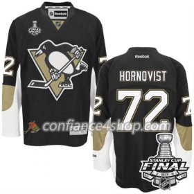 Reebok Maillot de Hockey Pittsburgh Penguins Patric Hornqvist #72 Noir Domicile 2016 Stanley Cup - Homme