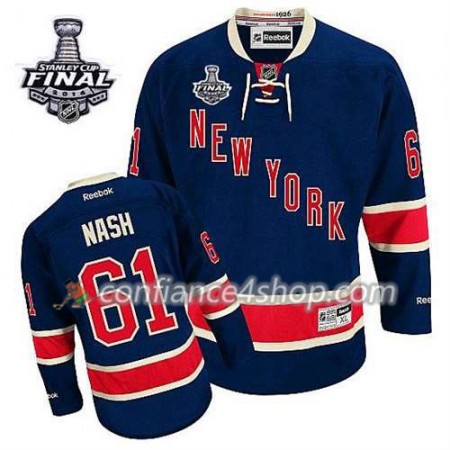 Maillot de Hockey New York Rangers Rick Nash #61 Third Bleu royal 2014 Stanley Cup - Homme Maillot de Hockey New York Rangers Rick Nash #61 Third Bleu royal 2014 Stanley Cup - Homme