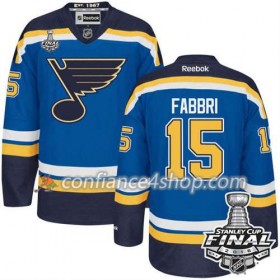 Reebok Maillot de Hockey St. Louis Blues Robby Fabbri #15 Bleu Domicile 2016 Stanley Cup - Homme