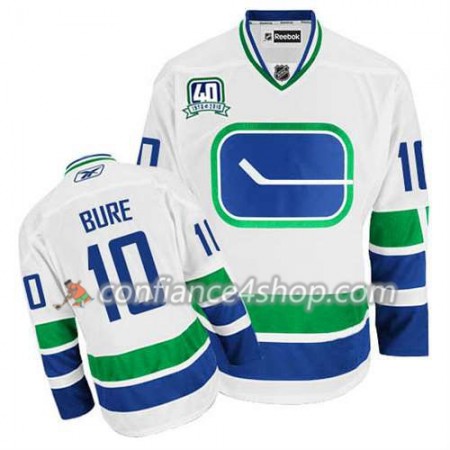 Reebok Maillot de Hockey Vancouver Canucks Pavel Bure #10 Third 40TH blanc - Homme
