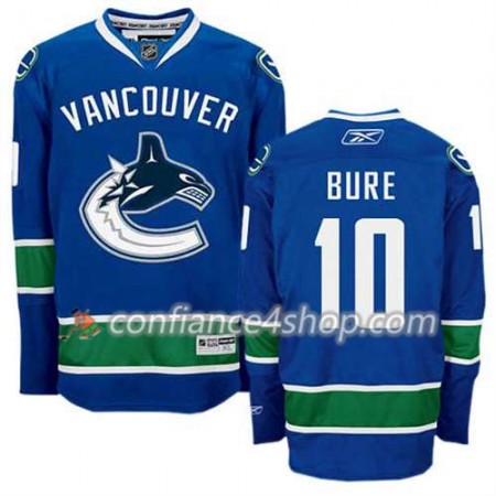 Reebok Maillot de Hockey Vancouver Canucks Pavel Bure #10 Domicile Bleu marin - Homme
