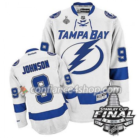 Reebok Maillot de Hockey Tampa Bay Lightning Tyler Johnson #9 blanc Extérieur 2016 Stanley Cup - Homme