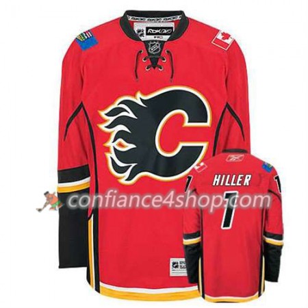 Reebok Maillot de Hockey Calgary Flames Jonas Hiller #1 Domicile rouge - Homme