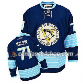 Reebok Maillot de Hockey Pittsburgh Penguins Evgeni Malkin #71 Bleu Third 2016 Stanley Cup - Homme
