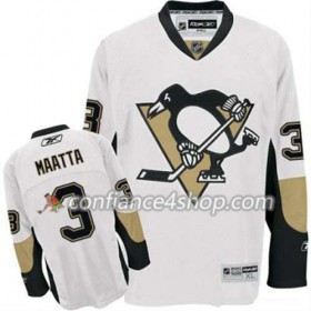 Reebok Maillot de Hockey Pittsburgh Penguins Olli Maatta 3 Blanc Extérieur - Homme