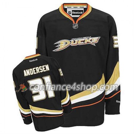 Reebok Maillot de Hockey Anaheim Ducks Frederik Andersen #31 Domicile Noir - Homme