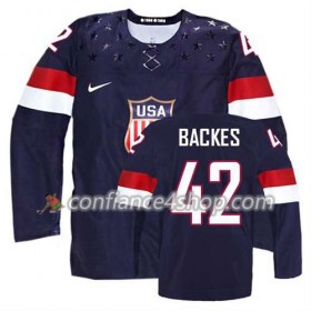 Maillot de Hockey Premier Olympic-USA Team David Backes #42 Extérieur Noir - Femme