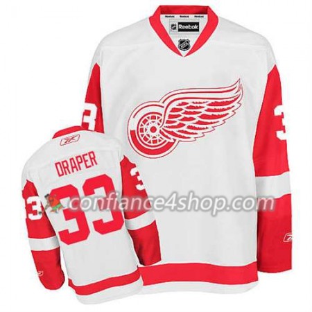 Reebok Maillot de Hockey Detroit Red Wings Kris Draper #33 Extérieur blanc - Homme