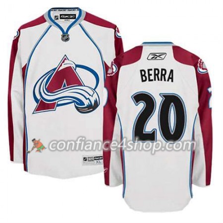 Reebok Maillot de Hockey Colorado Avalanche Reto Berra #20 Extérieur blanc - Homme
