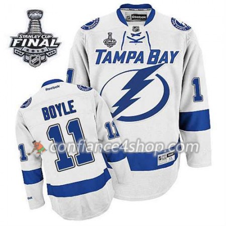 Maillot de Hockey Tampa Bay Lightning Brian Boyle #11 Extérieur blanc 2015 Stanley Cup - Homme