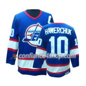 Reebok Maillot de Hockey Winnipeg Jets Dale Hawerchuk #10 Throwback Bleu blanc - Homme