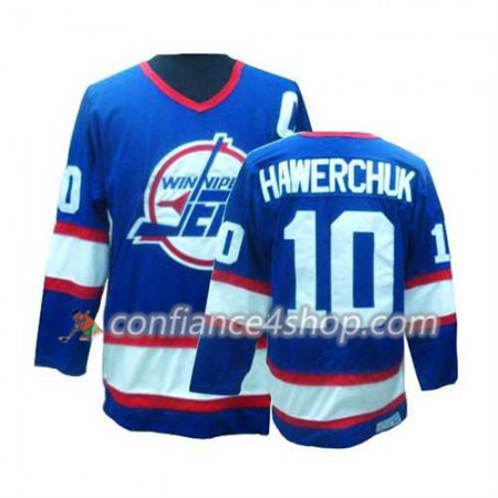 Reebok Maillot de Hockey Winnipeg Jets Dale Hawerchuk #10 Throwback Bleu blanc - Homme