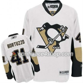 Reebok Maillot de Hockey Pittsburgh Penguins Robert Bortuzzo 41 Blanc Extérieur - Homme