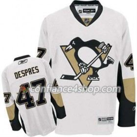Reebok Maillot de Hockey Pittsburgh Penguins Simon Despres 47 Blanc Extérieur - Homme