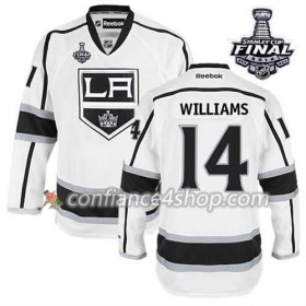 Maillot de Hockey Los Angeles Kings Justin Williams #14 Extérieur blanc 2014 Stanley Cup - Homme