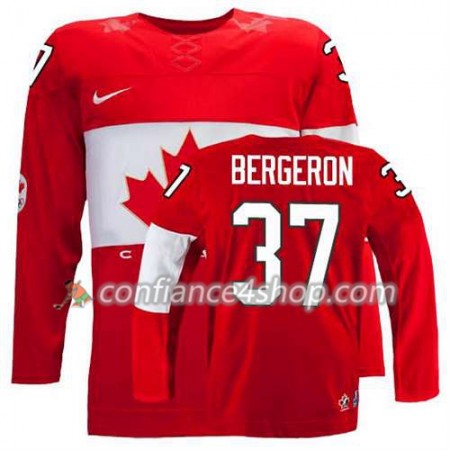 Maillot de Hockey Premier Olympic-Canada Team Patrice Bergeron #37 Extérieur rouge - Homme