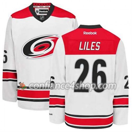 Reebok Maillot de Hockey Carolina Hurricanes John-Michael Liles #26 Extérieur blanc - Homme