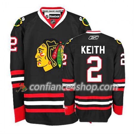 Reebok Maillot de Hockey Chicago Blackhawks Duncan Keith #2 Third Noir - Homme