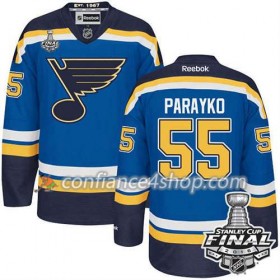 Reebok Maillot de Hockey St. Louis Blues Colton Parayko #55 Bleu Domicile 2016 Stanley Cup - Homme