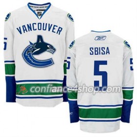 Reebok Maillot de Hockey Vancouver Canucks Luca Sbisa #5 Extérieur blanc - Homme