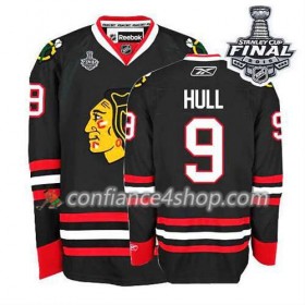 Maillot de Hockey Chicago Blackhawks Bobby Hull #9 Third Noir 2015 Stanley Cup - Femme