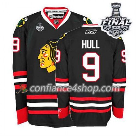 Maillot de Hockey Chicago Blackhawks Bobby Hull #9 Third Noir 2015 Stanley Cup - Femme