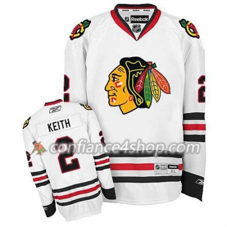 Reebok Maillot de Hockey Chicago Blackhawks Duncan Keith #2 Premier Extérieur Noir - Femme