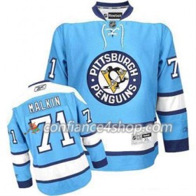 Reebok Maillot de Hockey Pittsburgh Penguins Evgeni Malkin 71 Bleu clair Third - Homme