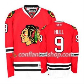 Reebok Maillot de Hockey Chicago Blackhawks Bobby Hull #9 Domicile rouge - Homme