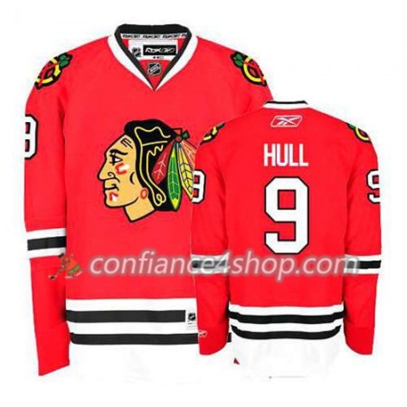 Reebok Maillot de Hockey Chicago Blackhawks Bobby Hull #9 Domicile rouge - Homme