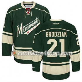 Reebok Maillot de Hockey Minnesota Wild Kyle Brodziak #21 Third vert - Homme