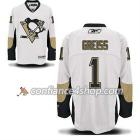 Reebok Maillot de Hockey Pittsburgh Penguins Thomas Greiss 1 Blanc Extérieur - Homme