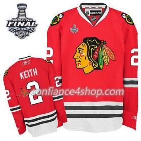 Maillot de Hockey Chicago Blackhawks Duncan Keith #2 Domicile rouge 2015 Stanley Cup - Enfant