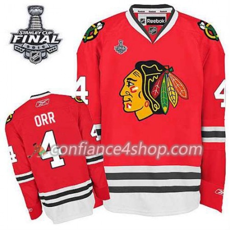 Maillot de Hockey Chicago Blackhawks Bobby Orr #4 Domicile rouge 2015 Stanley Cup - Homme