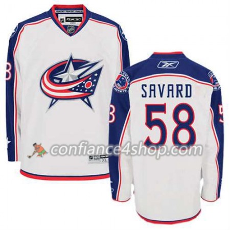 Reebok Maillot de Hockey Columbus Blue Jackets David Savard #58 Extérieur blanc - Homme