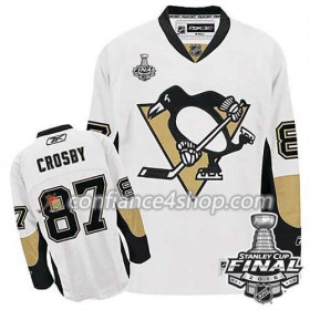 Reebok Maillot de Hockey Pittsburgh Penguins Sidney Crosby #87 blanc Extérieur 2016 Stanley Cup - Homme