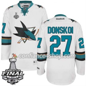 Reebok Maillot de Hockey San Jose Sharks Joonas Donskoi #27 blanc Extérieur 2016 Stanley Cup - Homme